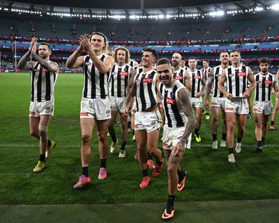 Magpies show just why they’re AFL flag favourites after scraping past Demons
