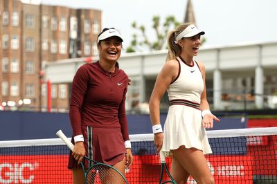Queen's: Emma Raducanu enjoys dream doubles debut with Katie Boulter in routine opening win