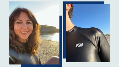 My regular swimsuit is taking a back seat this summer - I'm wearing this wetsuit-inspired costume instead