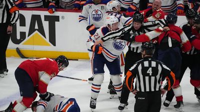 Oilers-Panthers Game 3 Descends Into Chaos With Every Player on Ice Involved in Brawl