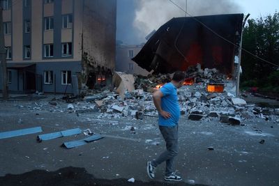 Russian drone and missile attacks kill 1 and wound 8 in Ukraine