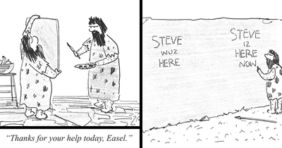 I Made 18 Caveman Comics That Mix Stone Age Vibes With Stoner Humor