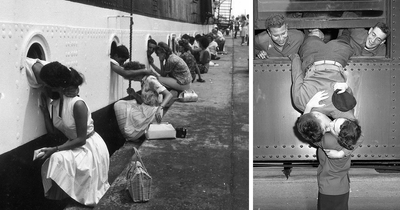 59 Historic Photos Of Love During Wartime