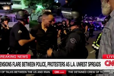 CNN correspondent detained while covering LA protests