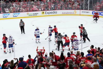 Brad Marchand embraces Panthers' rat-throwing tradition, which goes back 30 years