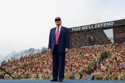 Trump calls LA a ‘trash heap’ of ‘chaos and disorder’ in Fort Bragg troop rally after sending Marines to quell protests