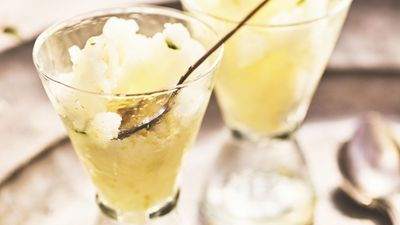 Granita, palate-cleanser or zesty dessert? Take your pick with this five-ingredient lemon and basil sorbet