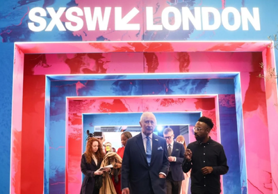 King Charles Surprises SXSW London Crowd, Meets Artists and Meghan Markle's Wedding Choir