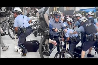 Philadelphia Police Caught on Camera Kneeling on ICE Protester's Neck as Crowd Screams, Sparking Outrage Online