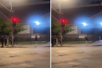 WATCH: Woman Shot by Police at Point Blank Range With Rubber Bullet While Trying to Get Home During LA Protests