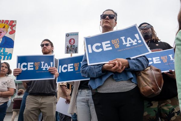 Families arrested in LA Ice raids held in basements with little food or water, lawyers say