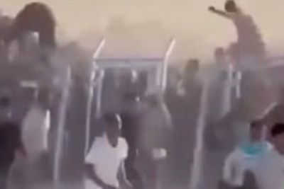 ‘Apocalyptic’ video shows hundreds of Palestinians rushing to secure aid