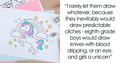 Teachers Online Share 30 Epic And Horrifying Results Of Letting Kids “Draw Anything” In Art Class