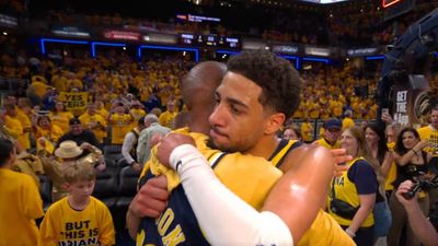 Tyrese Haliburton, Reggie Miller Share a Huge Hug After Pacers Pull Off Game 3 Win