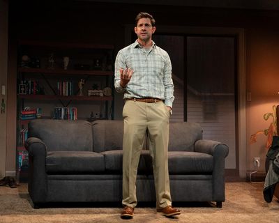 Angry Alan review – John Krasinski gets red-pilled in a tense, timely play
