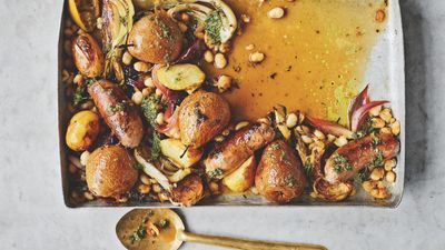 For flavorful fireside fare, this hearty dish has it all – sweet, savory, sticky, and a little spicy