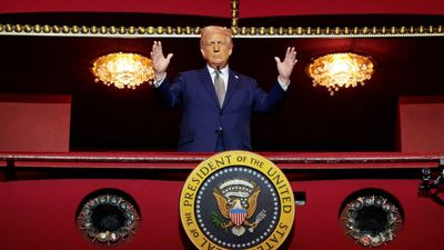 ‘I retire from satire’: Trump greeted with ‘felon’ chants while watching a tyrannical king being beaten