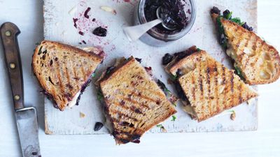 Forget Cheddar and ham, grilled cheese has had a glow-up, and this version is almost too good to share