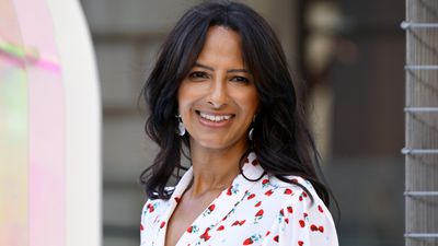 Ranvir Singh’s pretty strawberry-patterned dress is the perfect pop of summer colour – without overdoing it