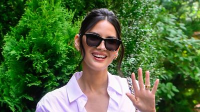 Barrel legs are out, flattering flares are in — just ask Olivia Munn