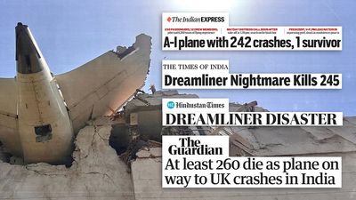 ‘Miracle Brit in seat 11A’, ‘descent into tragedy’: Front pages on the Air India crash