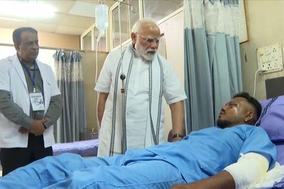 Indian PM visits British lone survivor of Air India crash in hospital