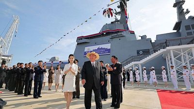 North Korea relaunches damaged warship after botched unveiling