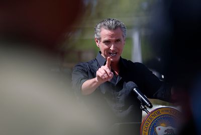 Newsom learns "fighter" is a good look