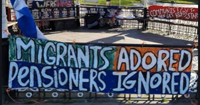 Scottish council urged to remove 'far-right racist' banners from town landmark