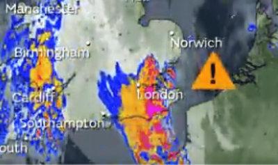 Met Office map reveals the exact time thunderstorms could hit London tonight