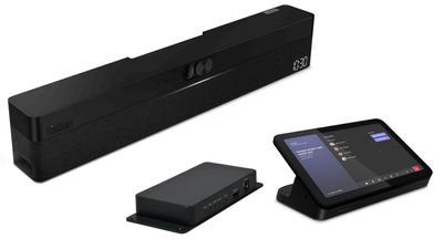 This mini PC has 8 microphones, a touchscreen display, a webcam, Windows 11, and yes, it is the most powerful videobar ever