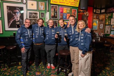 Celebrities embark on 555-mile cycle for MND research and deliver Lions match ball