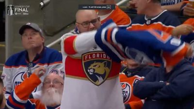 Defeated Oilers Fan Commits Jersey Sin During Game 5 of Stanley Cup Finals