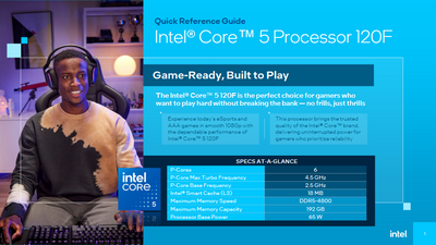 Intel's new ‘no frills, just thrills’ budget gaming CPU leaked — Intel Core 5 120F finally brings Bartlett Lake to gaming rigs