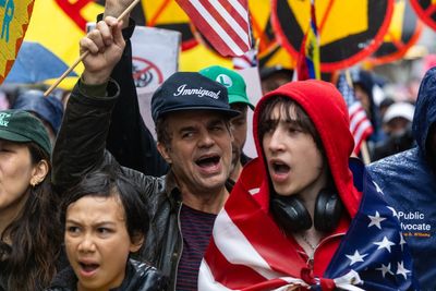 Ayo Edebiri and Mark Ruffalo among stars at ‘No Kings’ anti-Trump protests