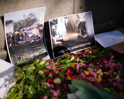 ‘We needed somewhere to mourn’: Indians in London keep vigil for victims of air disaster
