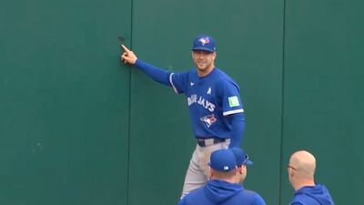 Blue Jays Outfielder Slammed Into Wall So Hard He Left a Smudge