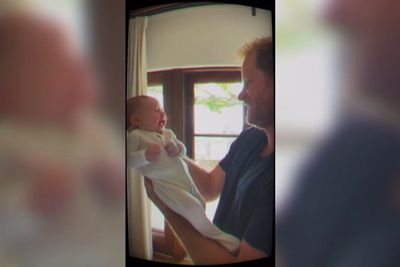 Prince Harry and children seen in new footage shared by Meghan Markle