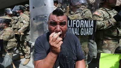 Watch: Police use flash bangs and tear gas at LA 'No Kings' protest