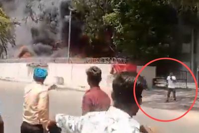 New footage shows miracle moment British survivor of Air India crash emerges from flames of wreckage