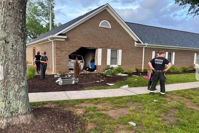 ‘Suicidal and homicidal’ suspect crashes car into an assisted living facility and kills 96-year-old patient