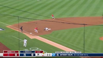 Yankees' Chance to Walk Off Angels in Ninth Inning Cut Short by Wildly Improbable Out
