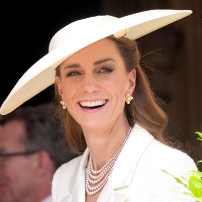 Kate Middleton Color-Coordinated Her Beloved Strathberry Wallet With Her White-on-White Outfit