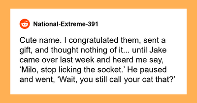 New Dad Feels Friend Is Being Disrespectful By Not Changing Her Cats Name After His Son Was Born