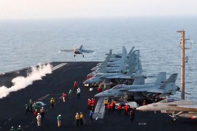 How has the US shifted military jets and ships in the Middle East?