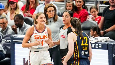 Caitlin Clark Hit a Deep Three to Put Away the Sun and Let Their Bench Know About It
