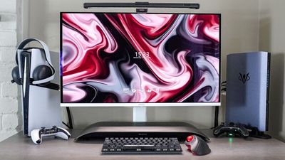 I added this under-monitor soundbar to my desk setup — and it's the perfect space saver