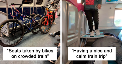 54 Times People Just Had To Take A Photo Of Absolute Jerks Being Unbelievable On Public Transport (New Pics)