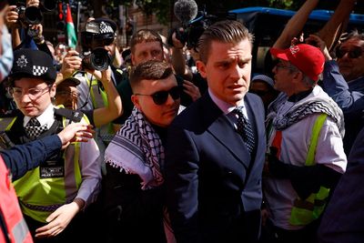 Kneecap wear ‘Free Mo Chara’ t-shirts as band member in court on terrorism charge over Hezbollah flag