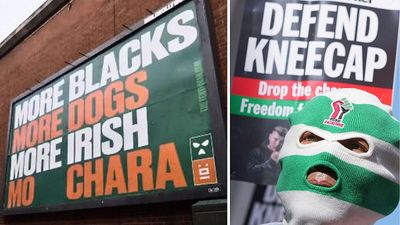 Kneecap debut London billboards ahead of 'witch hunt' terror court appearance